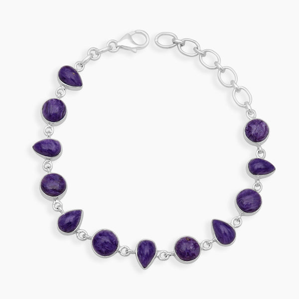 925 Sterling Silver Charoite Bracelets