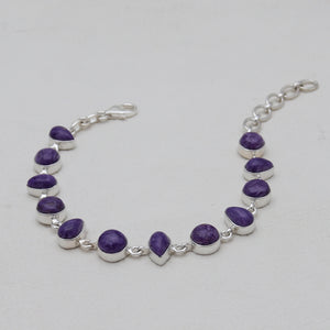 925 Sterling Silver Charoite Bracelets