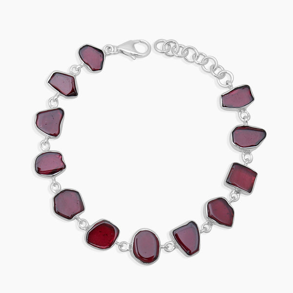925 Sterling Silver Garnet Bracelets
