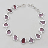925 Sterling Silver Garnet Bracelets