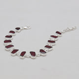 925 Sterling Silver Garnet Bracelets