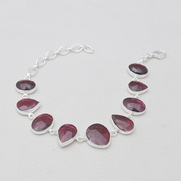 925 Sterling Silver Garnet Bracelets