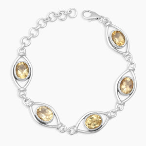 925 Sterling Silver Citrine Bracelets