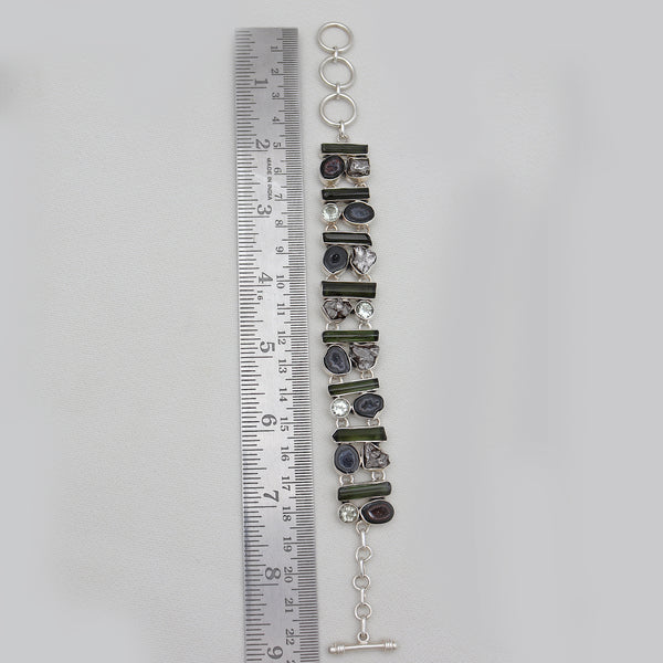 Coconut Druzy Silver Bracelets