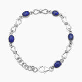 Natural Lapis Lazuli Silver Bracelets