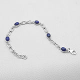 Natural Lapis Lazuli Silver Bracelets