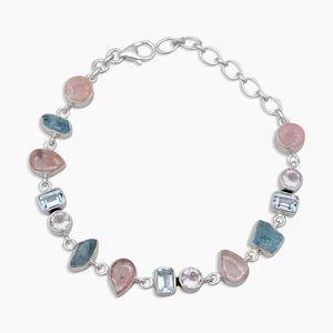 Multi Stone Silver Bracelets