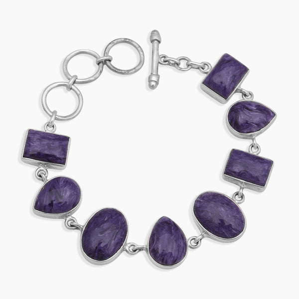 925 Sterling Silver Charoite Bracelets