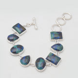 925 Sterling Silver Azurite Malachite Bracelets