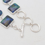 925 Sterling Silver Azurite Malachite Bracelets