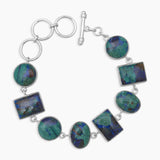 925 Sterling Silver Azurite Malachite Bracelets