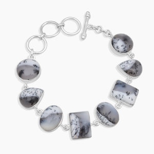 Dendritic Opal Silver Bracelets