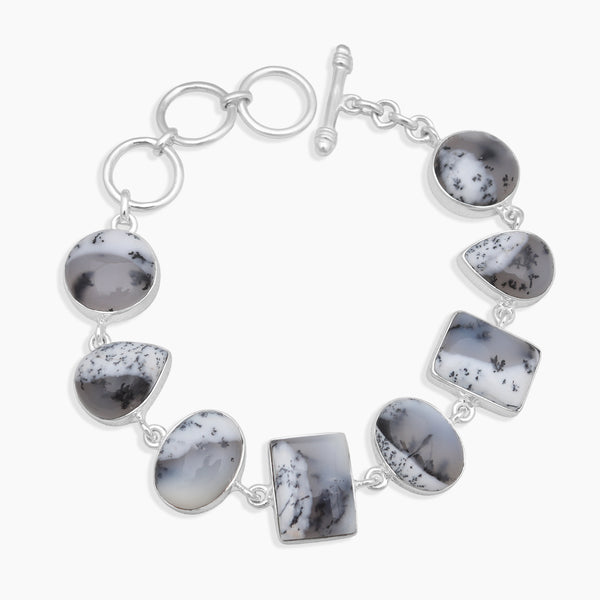 Dendritic Opal Silver Bracelets