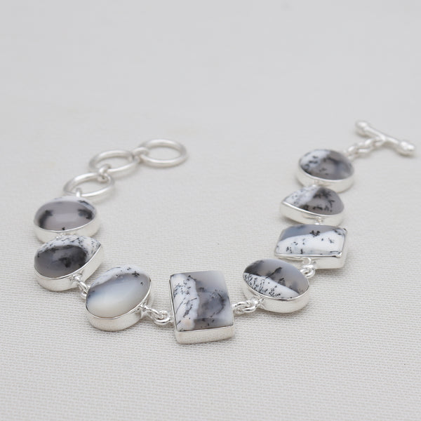 Dendritic Opal Silver Bracelets