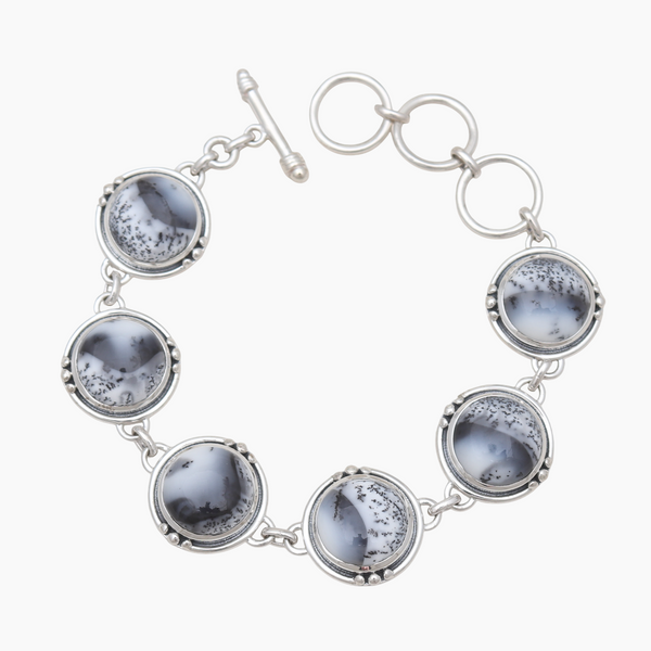 Dendritic Opal Silver Bracelets