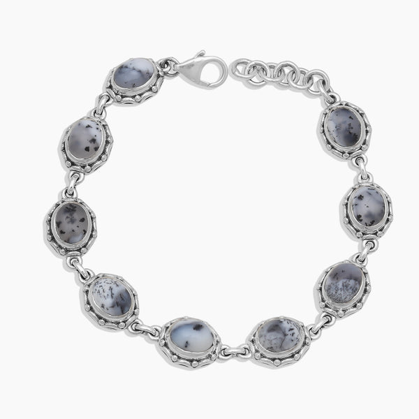 925 Sterling Silver Dendritic Opal Bracelets