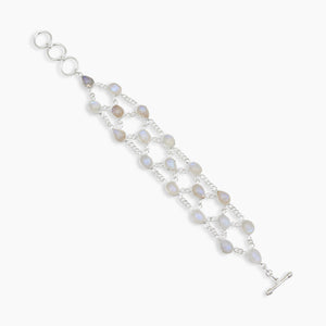 Rainbow Moonstone Silver Bracelets