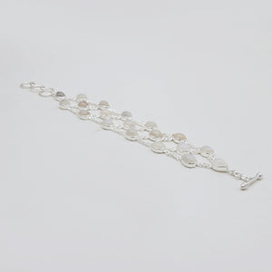 Rainbow Moonstone Silver Bracelets