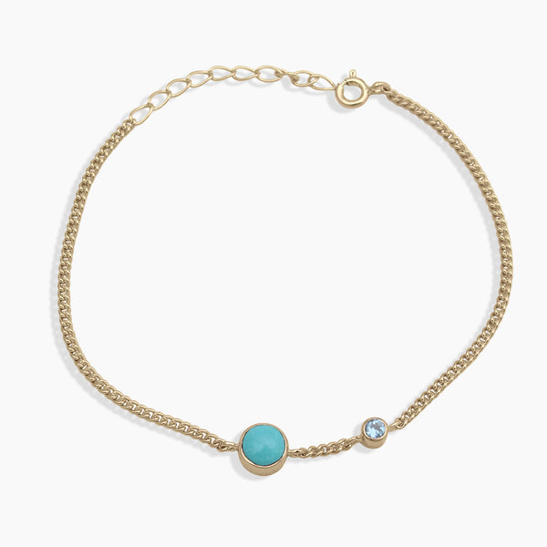 Gold Vermeil Mexican Turquoise Minimalist Bracelets