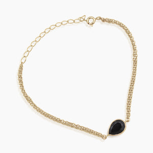 Gold Vermeil Black Onyx Minimalist Bracelets