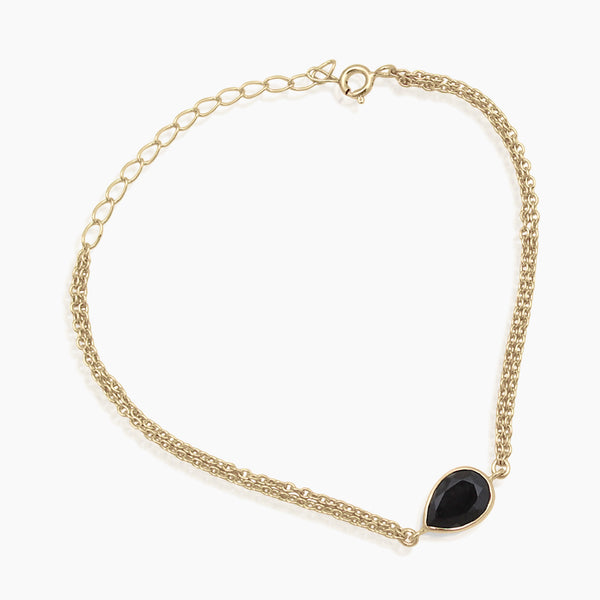 Gold Vermeil Black Onyx Minimalist Bracelets