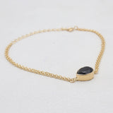 Gold Vermeil Black Onyx Minimalist Bracelets