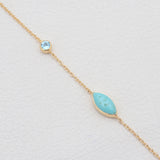 Mexican Turquoise Gold Vermeil Bracelets