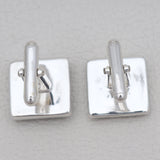 Black Onyx Silver Mens Cufflinks