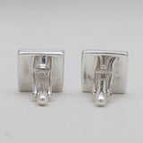 Black Onyx Silver Mens Cufflinks