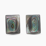 925 Sterling Silver Abalone Shell Cufflinks