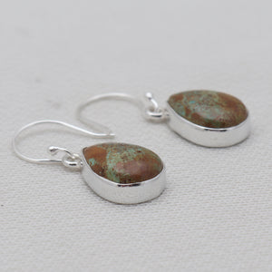 925 Sterling Silver Gaspeite Earrings
