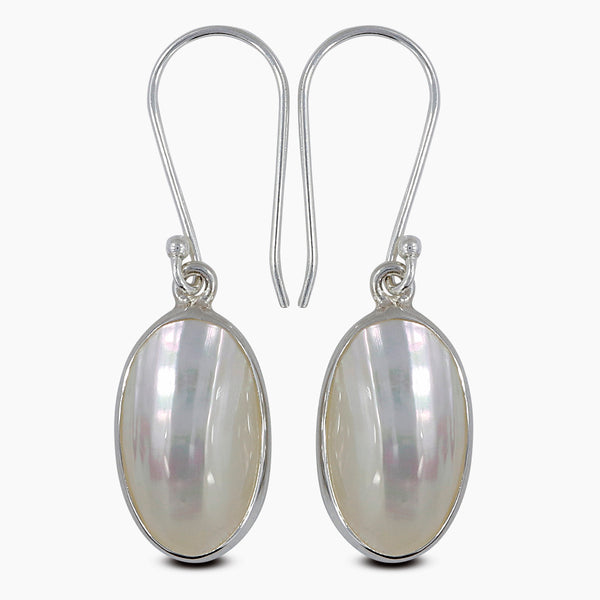 Mabe Fresh Water Pearl Silver Earrings