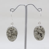 Pyrite Druzy Sterling Silver Earrings