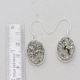 Pyrite Druzy Sterling Silver Earrings