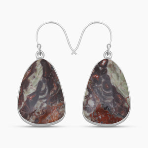 925 Sterling Silver Carrisite Jasper Earrings