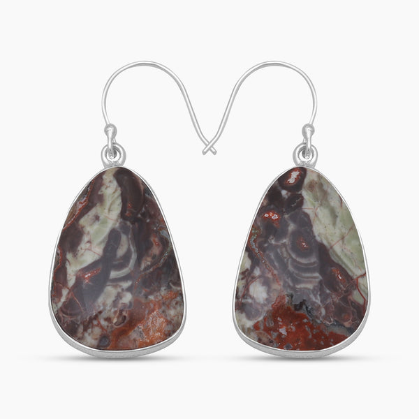925 Sterling Silver Carrisite Jasper Earrings