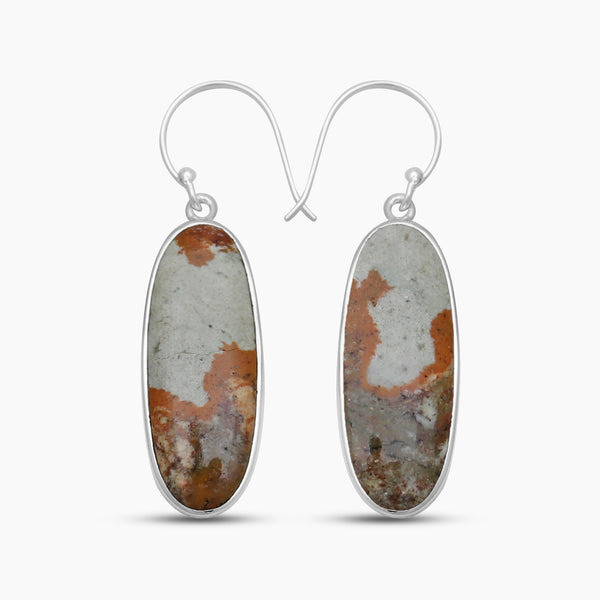 Carrasite Jasper Silver Earrings
