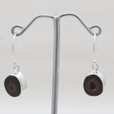 Coconut Druzy Silver Earrings