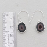 Coconut Druzy Silver Earrings