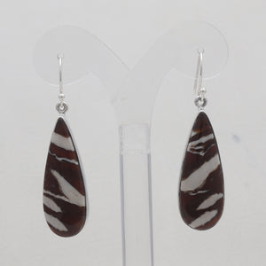 Peanut Wood Jasper Silver Earrings