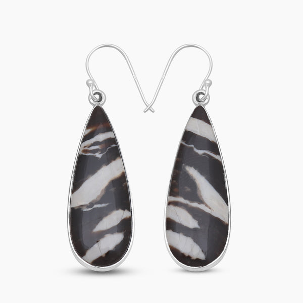 Peanut Wood Jasper Silver Earrings