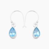 Blue Topaz Silver Earrings