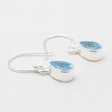 Blue Topaz Silver Earrings