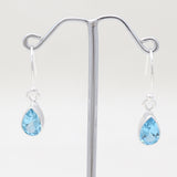 Blue Topaz Silver Earrings