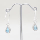 Blue Topaz Silver Earrings