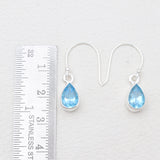 Blue Topaz Silver Earrings