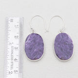 Charoite Silver Earrings