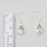 Green Amethyst Silver Earrings