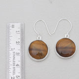 925 Sterling Silver Tiger Eye Earrings
