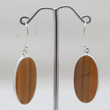 925 Sterling Silver Tiger Eye Earrings